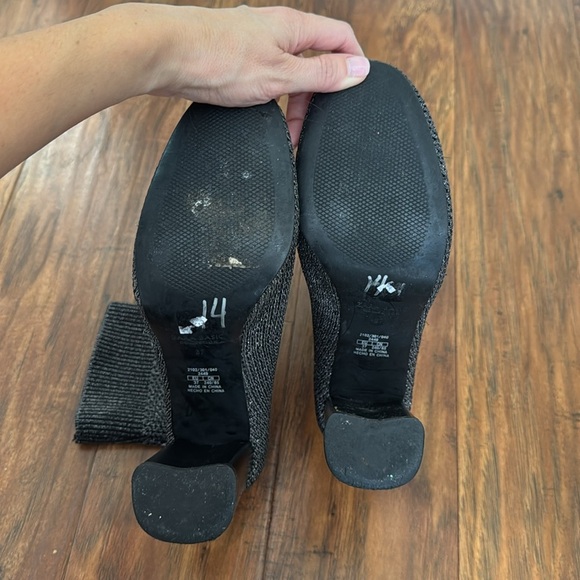 Zara Black and Silver Knit Sock Boots Size 37 - Picture 6 of 8